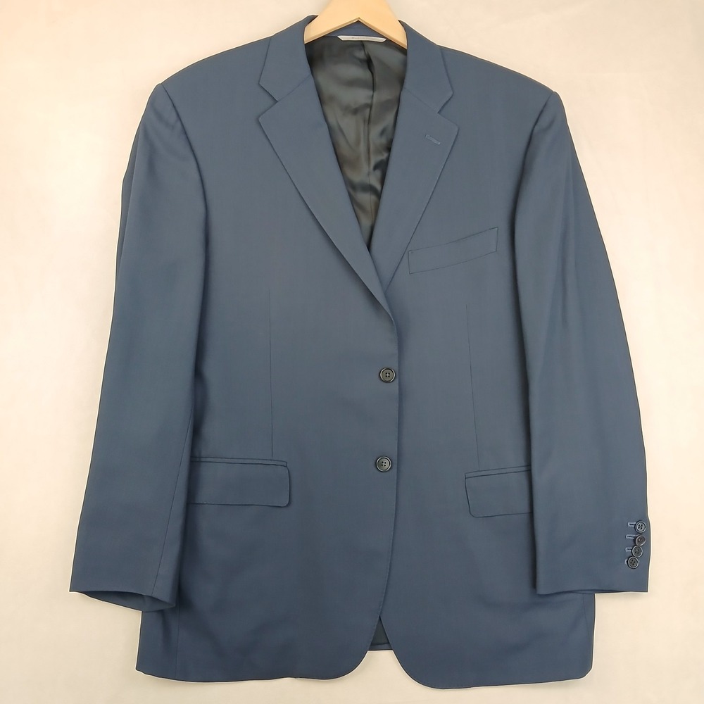 Canali 38R 52 Mens Blazer Travel Water Resistant Navy Blue 22x31 ** Fits 44R **